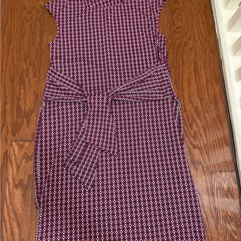 Como Vintage Purple‎ Geometric Midi Dress size small